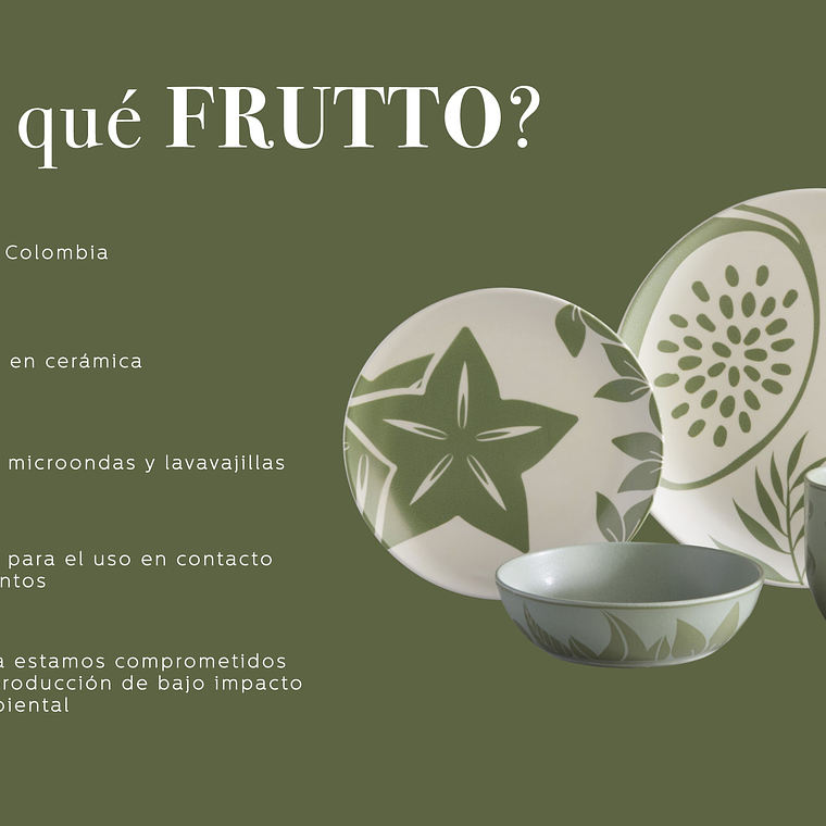 Vajilla Corona Frutto 4 Puestos 16 Piezas 4