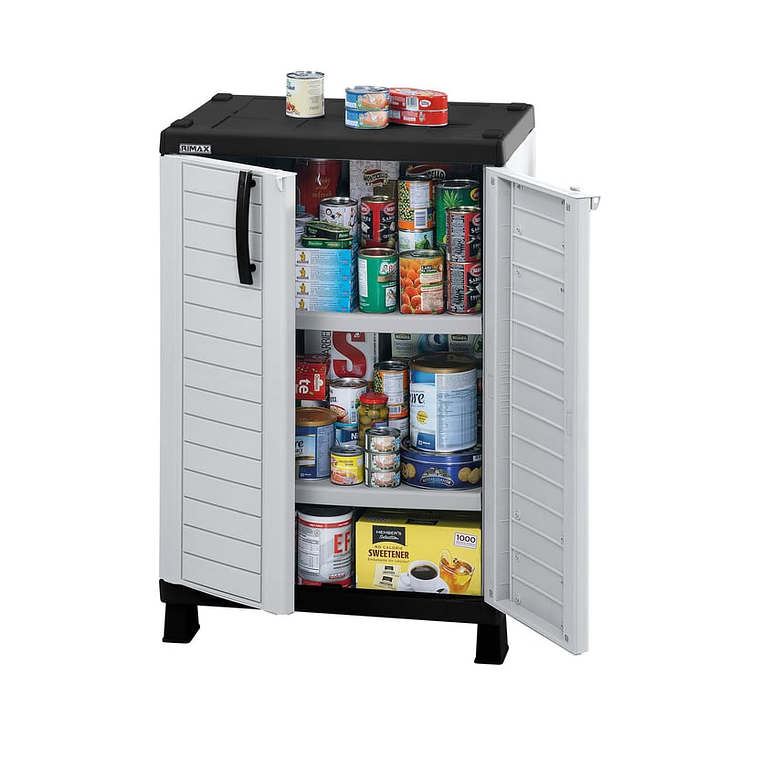 Armario Mediano Barú Gris Hielo- Negro 2