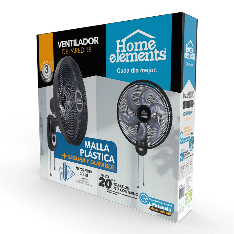 Ventilador de Pared Maxi Flow 18 Pulgadas / Home Elements 3