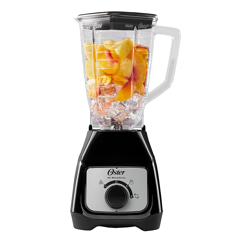 Oster® Licuadora, con Control de Perilla, 2 Velocidades más Pulso, con Vaso de Plástico, 800 W 1