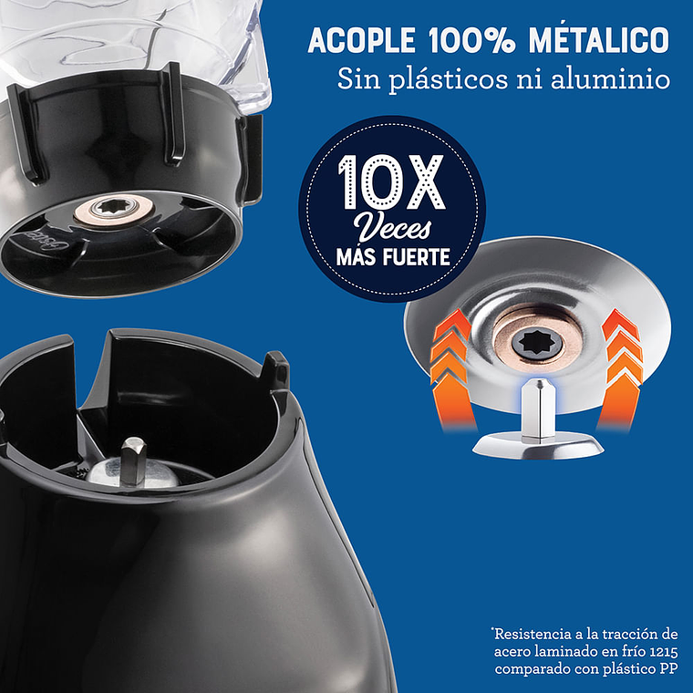 Oster® Licuadora, con Control de Perilla, 2 Velocidades más Pulso, con Vaso de Plástico, 800 W 6