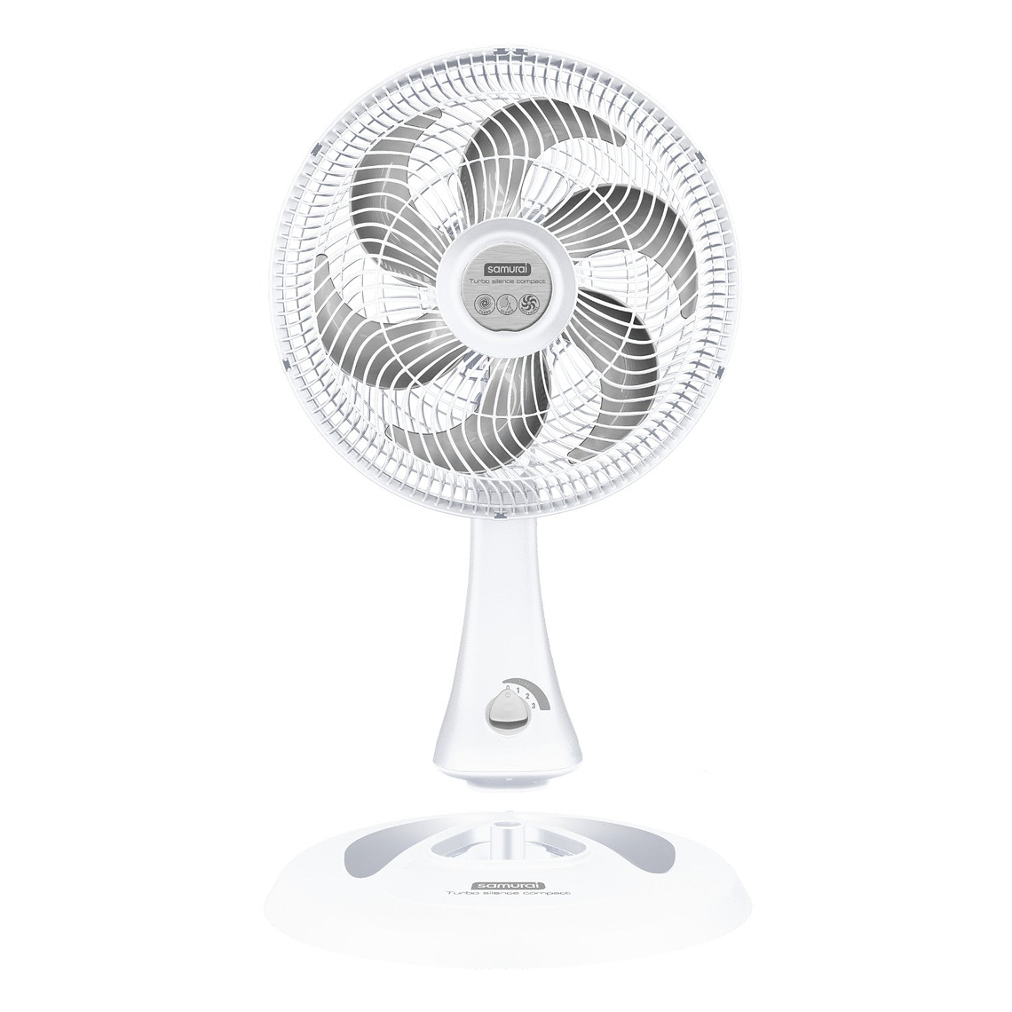 Ventilador Turbo Silence Compact 2 en 1 Blanco / Samurai 3