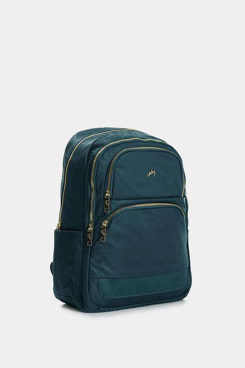 Tula morral en lona y cuero para mujer Biel