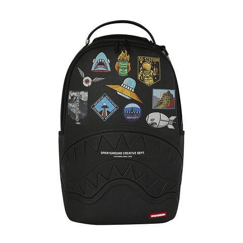 MOCHILA NEGRA CARGO PATCHES SPRAYGROUND