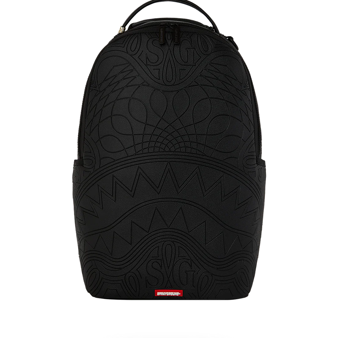 MOCHILA NEGRA TONAL MONOGRAM EMBOSS SHARK SPARYGROUND 1