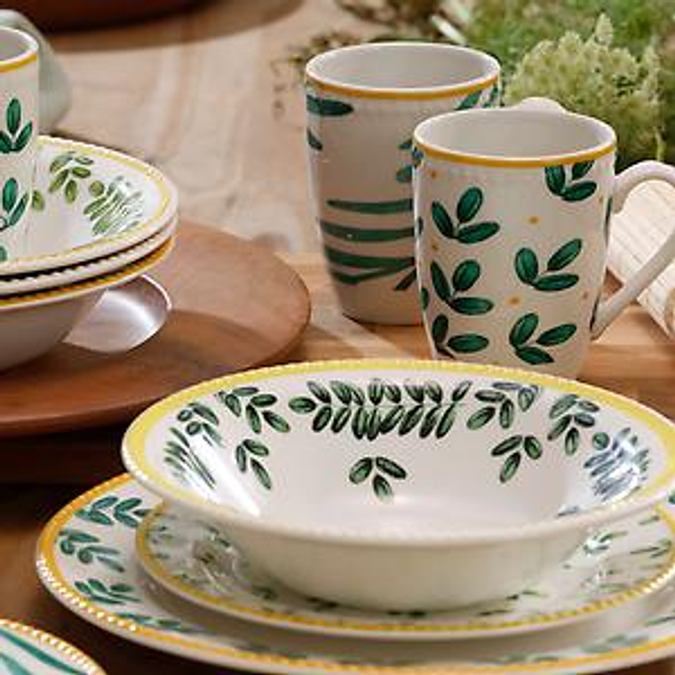 Vajilla Corona Salvia 4 puestos 16 piezas 2