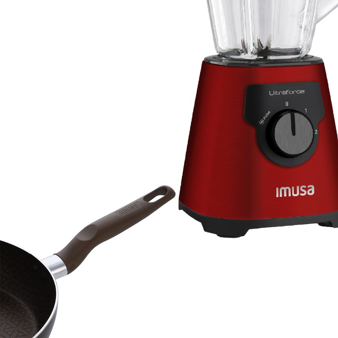 Combo Licuadora IMUSA Ultraforce2V + Sartén 30cm Tapa Vidrio 3
