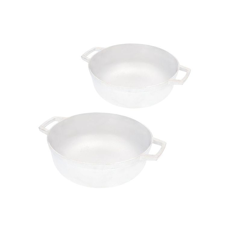 Set de 2 Calderos IMUSA Natural 22- 24 cm Tapa de Vidrio 1