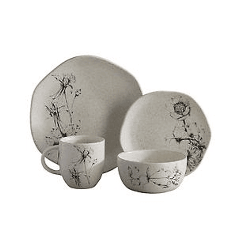 Vajilla Corona Elea 4 Puestos 16 Piezas