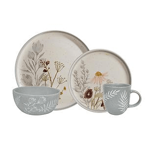 Vajilla Corona Anastasia 4 Puestos 16 Piezas