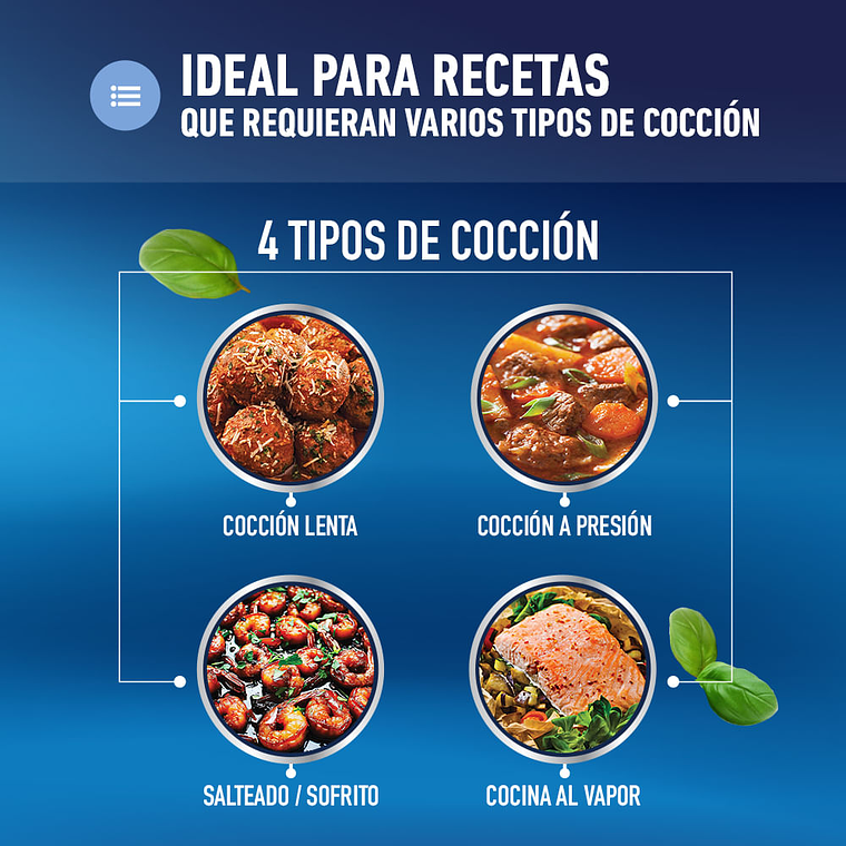 Oster® Multiolla, Capacidad de 5,7 Litros, con 12 Funciones, Color Acero. 4