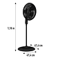 Ventilador de pedestal SAMURAI Air Power Negro - Miniatura 9