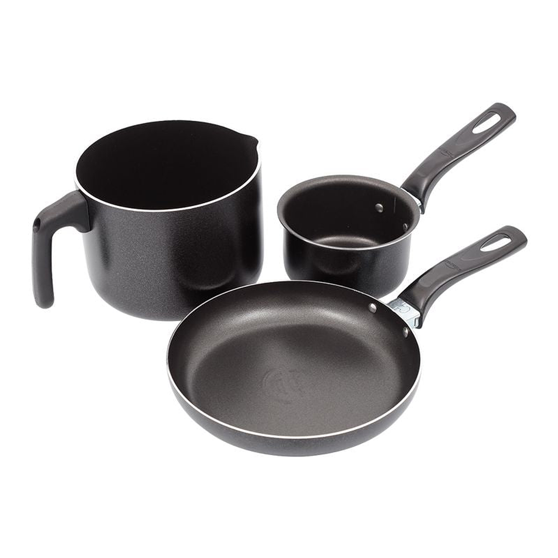 SET INFALTABLE: SARTEN 18CM + JARRO LECHERO + PEROL 10 CM 3