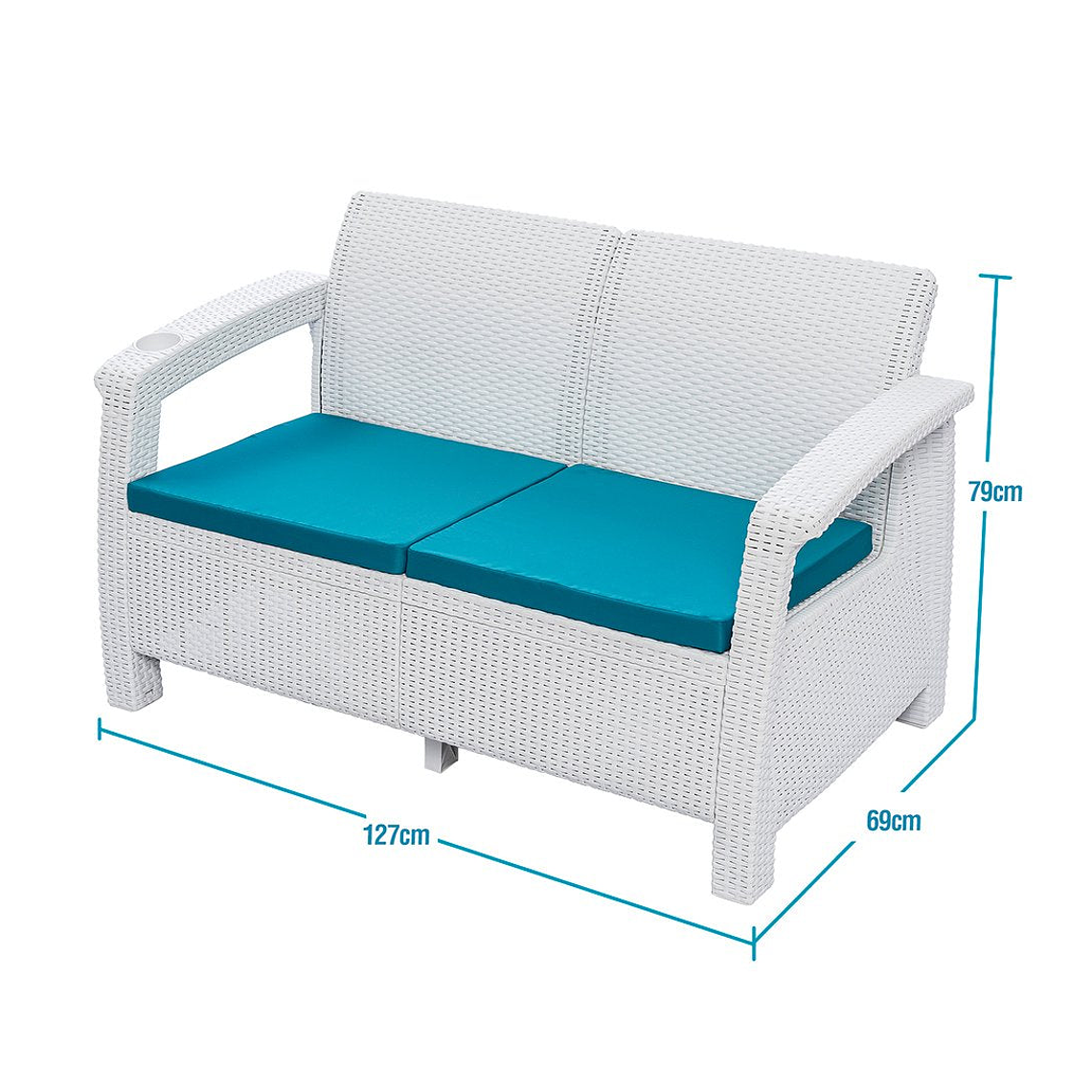 Juego de Sala Ferrara Confort Blanca / MQ 3