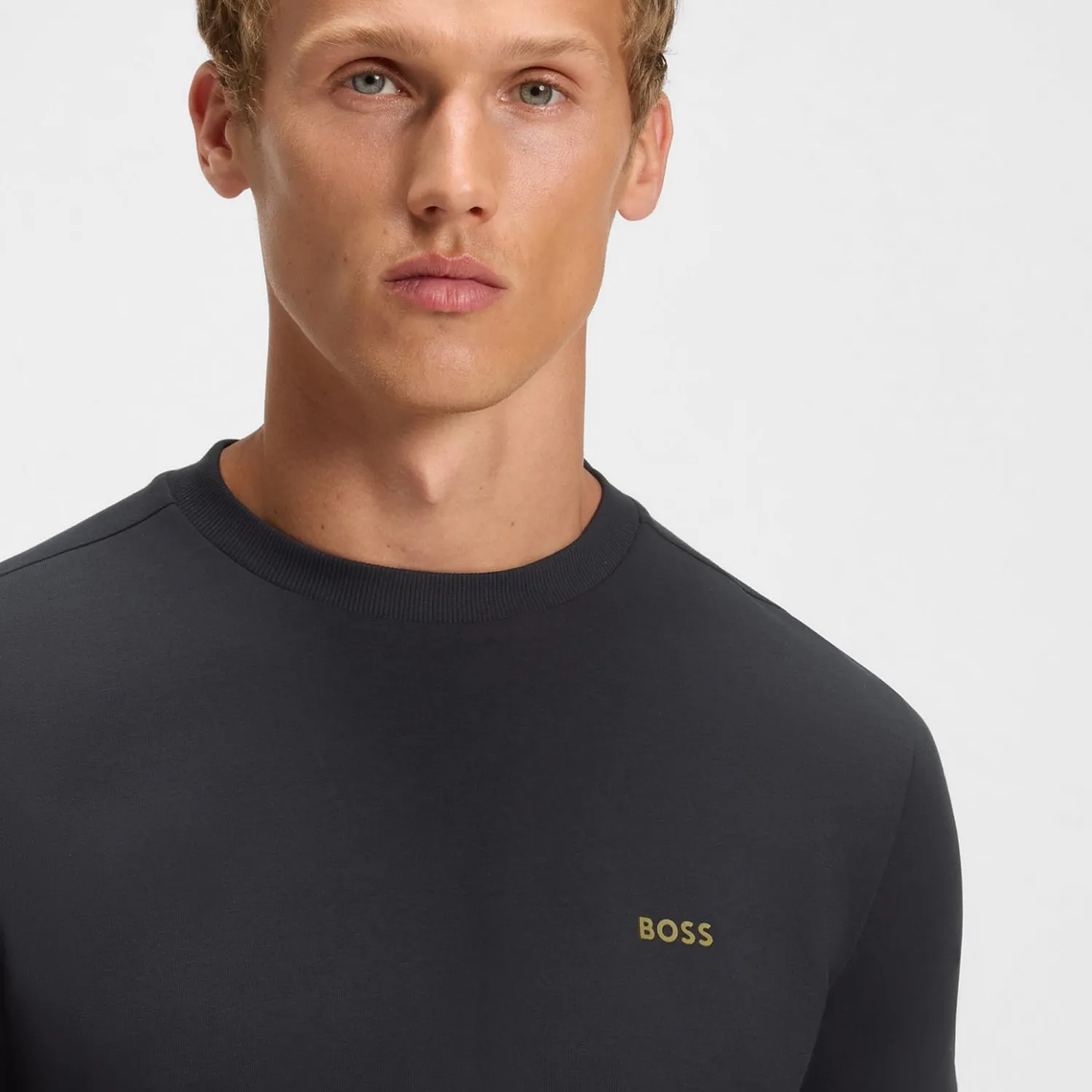 CAMISETA DE ALGODÓN ELÁSTICO CON DETALLE DE LOGO REGULAR FIT HOMBRE 4