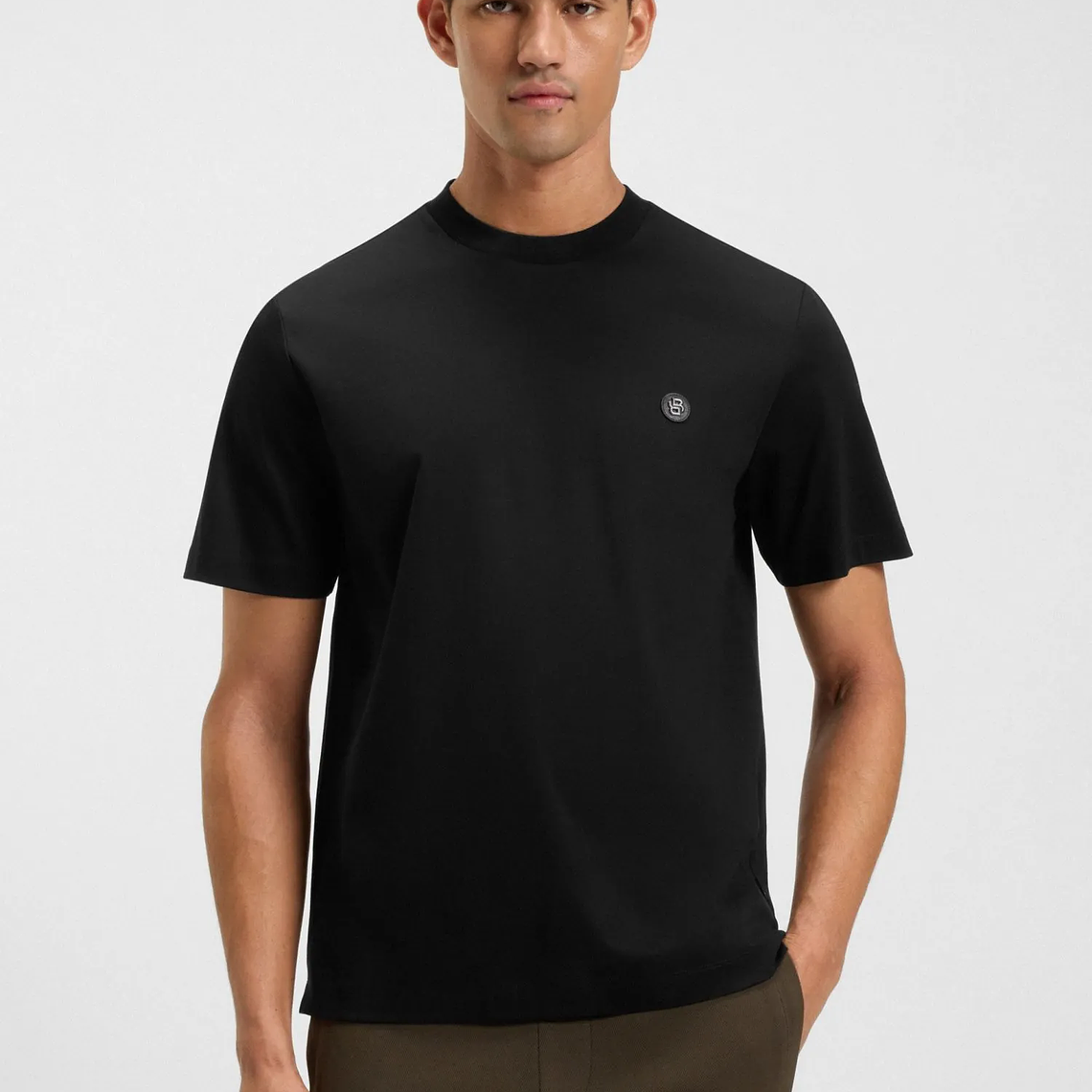 CAMISETA REGULAR FIT DE ALGODÓN CON MONOGRAMA DOUBLE B PLAYERA REGULAR FIT HOMBRE 1