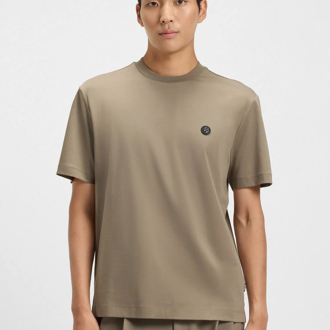 CAMISETA REGULAR FIT DE ALGODÓN CON MONOGRAMA DOUBLE B PLAYERA REGULAR FIT HOMBRE 3