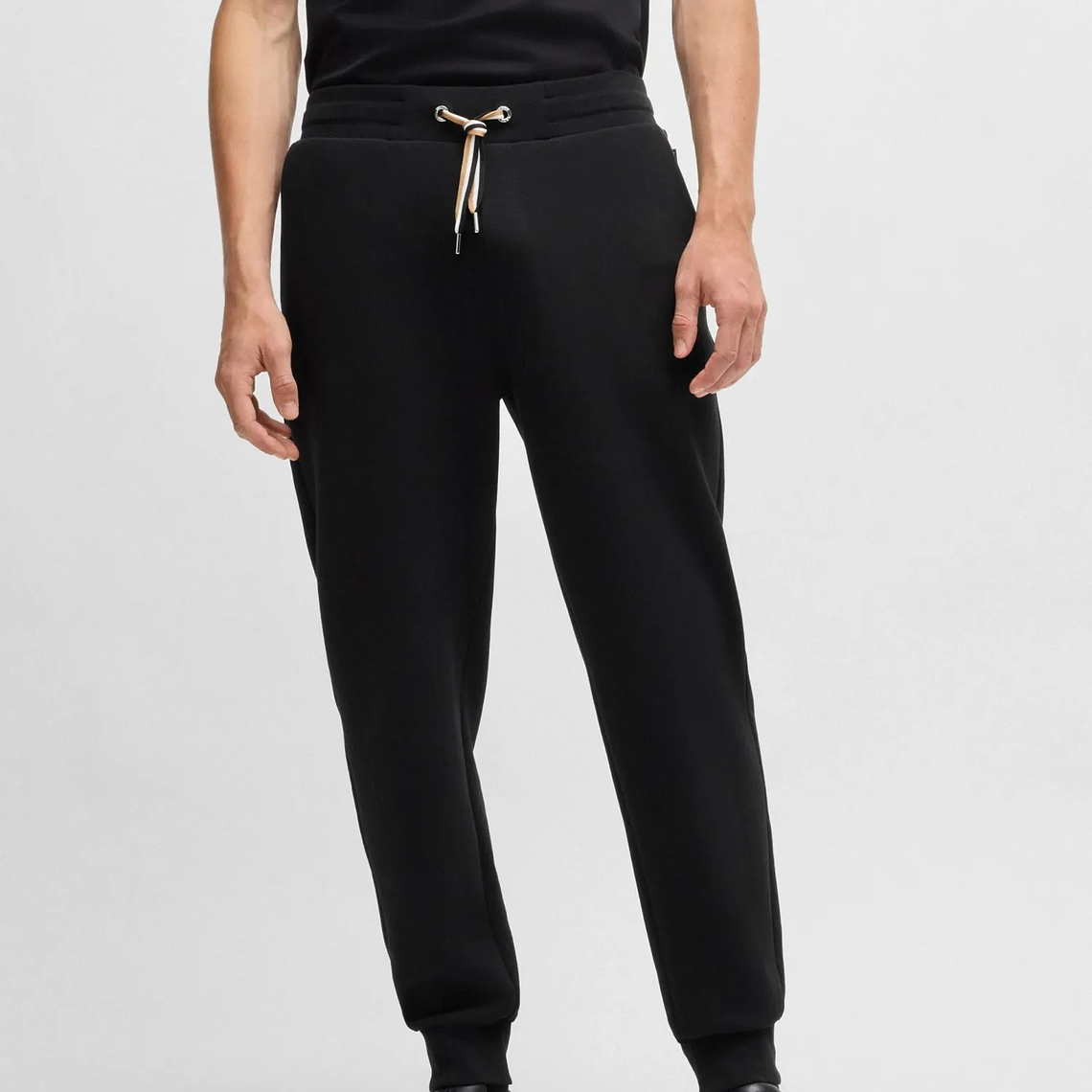 PANTALONES DE SUDADERA REGULAR FIT DE ALGODÓN CON CORDÓN A RAYAS DE LA MARCA HOMBRE 4