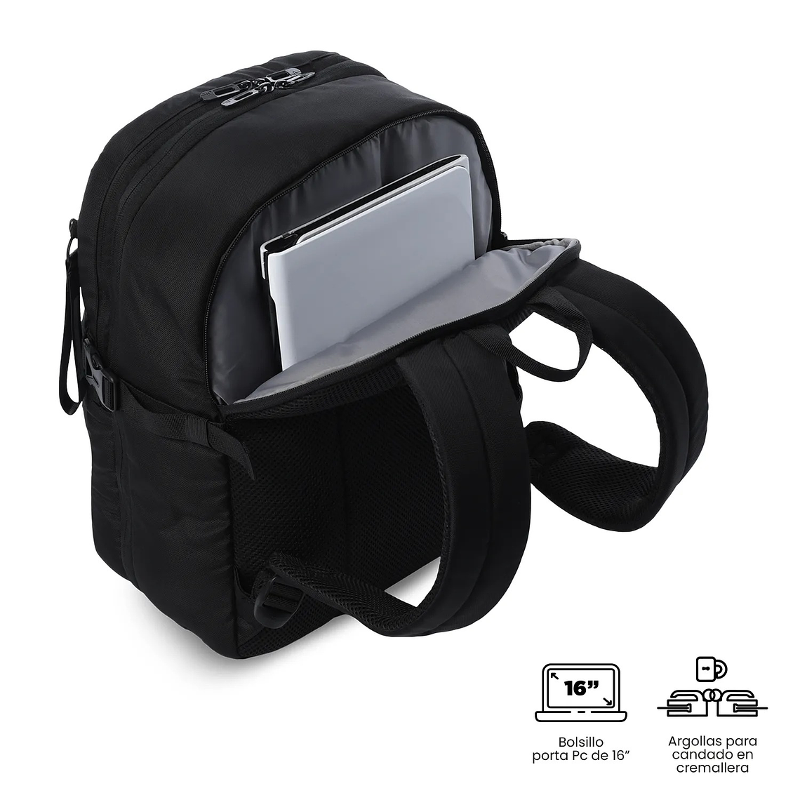 Morral de Viaje Grande Trip Ligth Negro 4