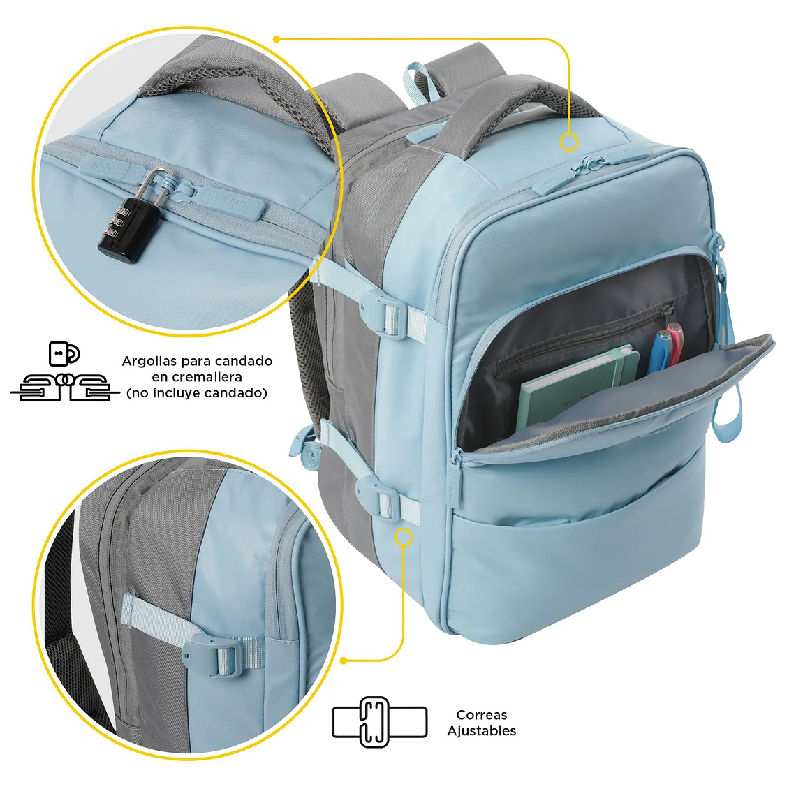 Morral Multifuncional de Viaje Mediano Trip Azul 5