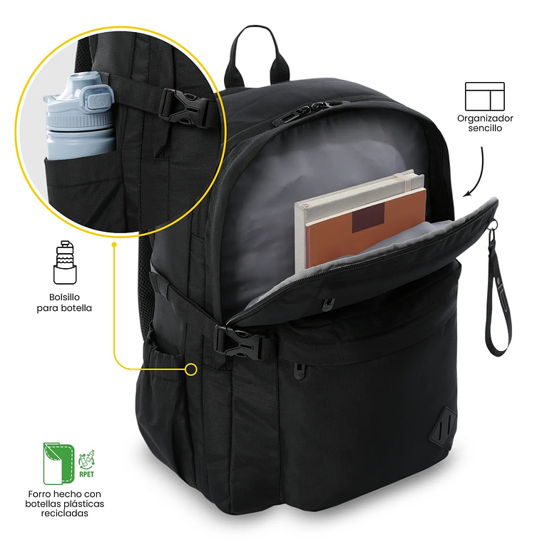 Morral de Viaje Grande Easy Negro 7