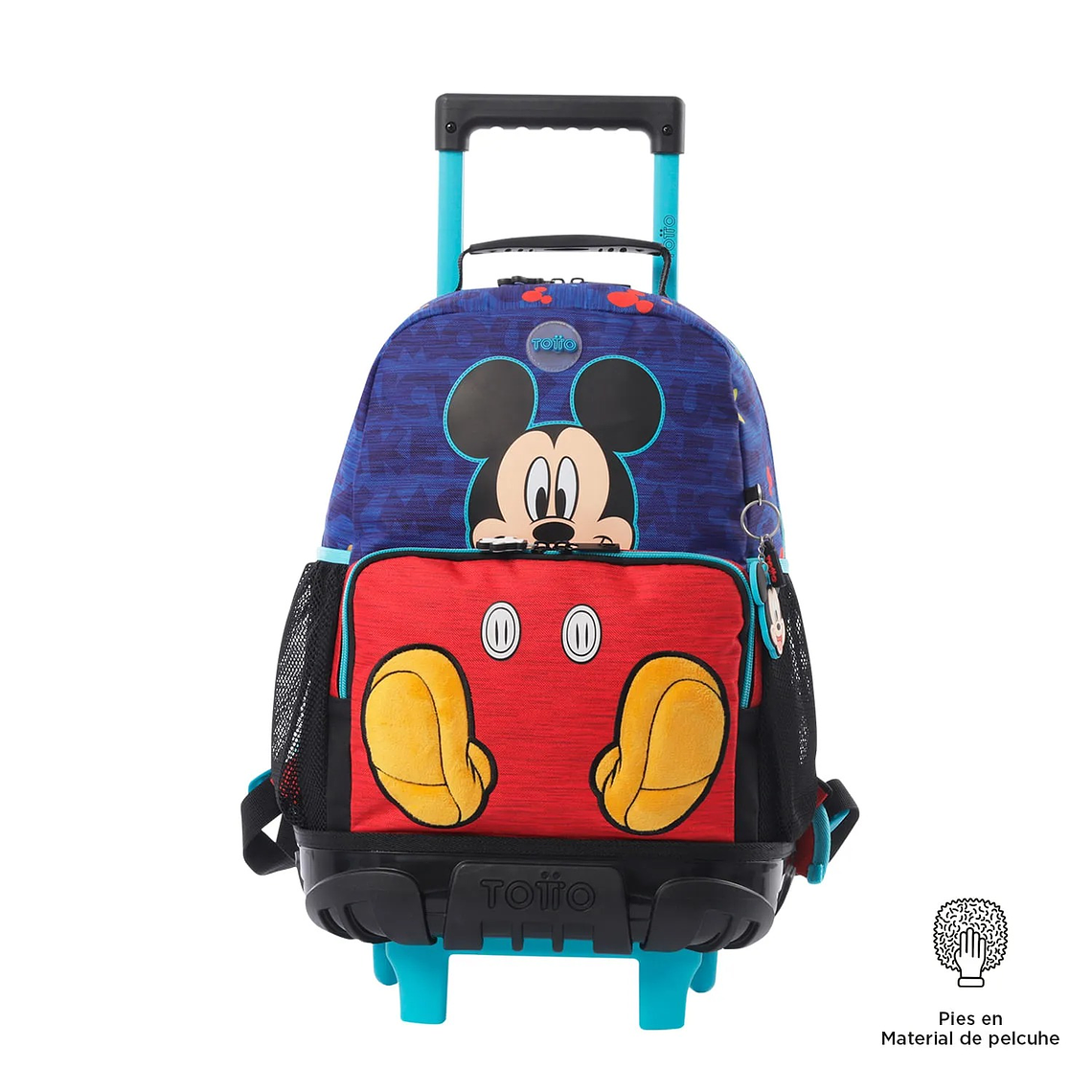Morral con ruedas Niño Mickey Mediano Azul 1