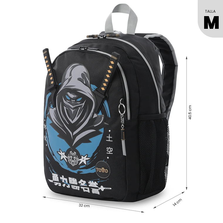 Morral para Niño Hanzo Mediano Negro 4