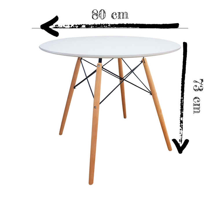 Mesa Roma blanca Redonda 3