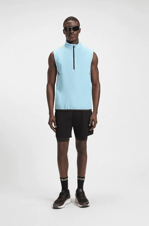 SHORTS DEPORTIVOS DE DOBLE CAPA EN TEJIDO DE SECADO RÁPIDO SHORTS HOMBRE