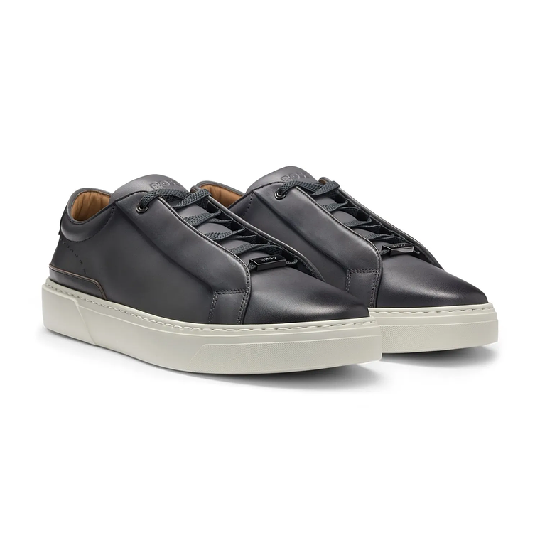 TENIS GARY DE PIEL CON CORDONES OCULTOS TENIS HOMBRE 1