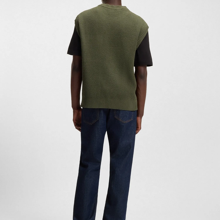 BUZO DE PUNTO RELAXED FIT CON BOLSILLO EN EL PECHO SUETÉR RELAXED FIT HOMBRE 2