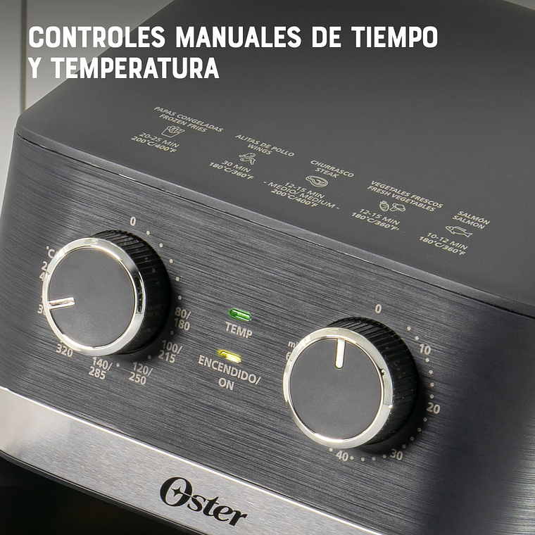 Oster® Freidora de Aire Manual, 4L de Capacidad, Recubrimiento Oster® 6
