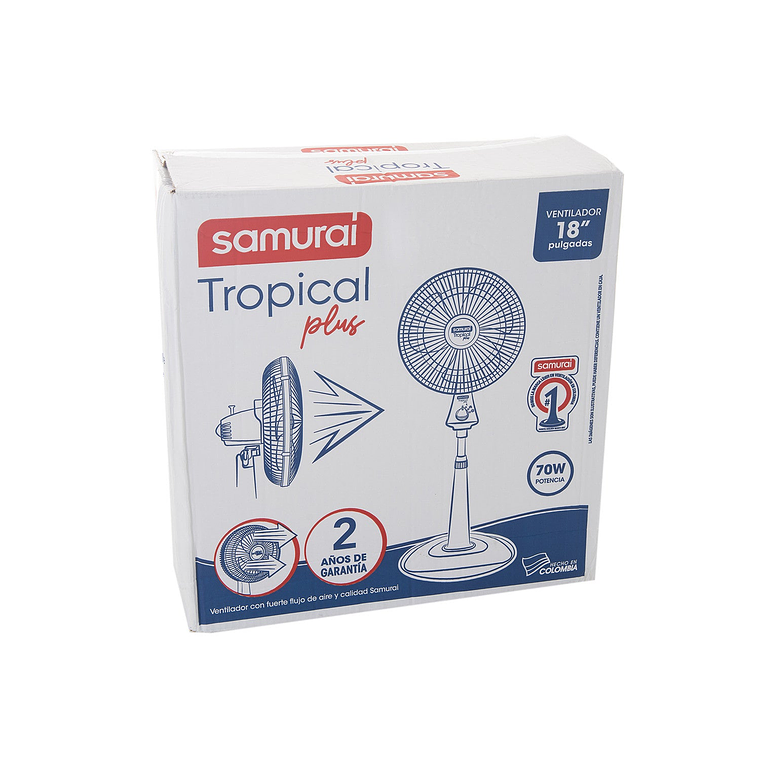 Ventilador Pedestal Tropical Plus Blanco / Samurai 8