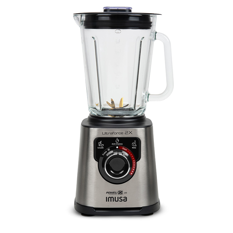 Licuadora Profesional Imusa Ultraforce 2x 1100w 2l Plateada + Picatodo + Molino 3