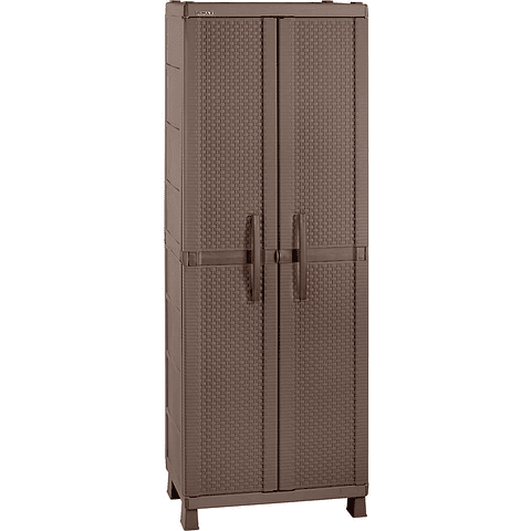 Armario Clásico Rattán 2 Puertas Café de 189x45x65 cm