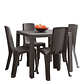 Combo Eterna: Mesa + 4 Sillas Eternas sin Brazos Wengue / Rimax - Miniatura 1