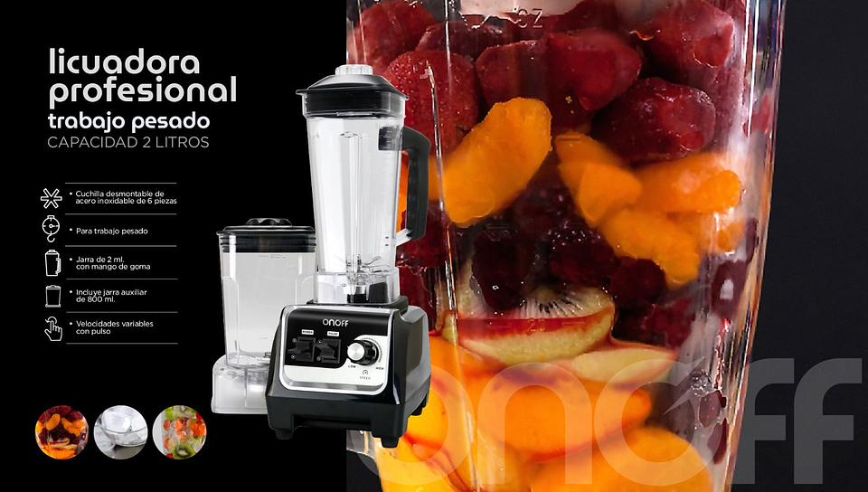 Licuadora Profesional 2000 ml / OnOff 3
