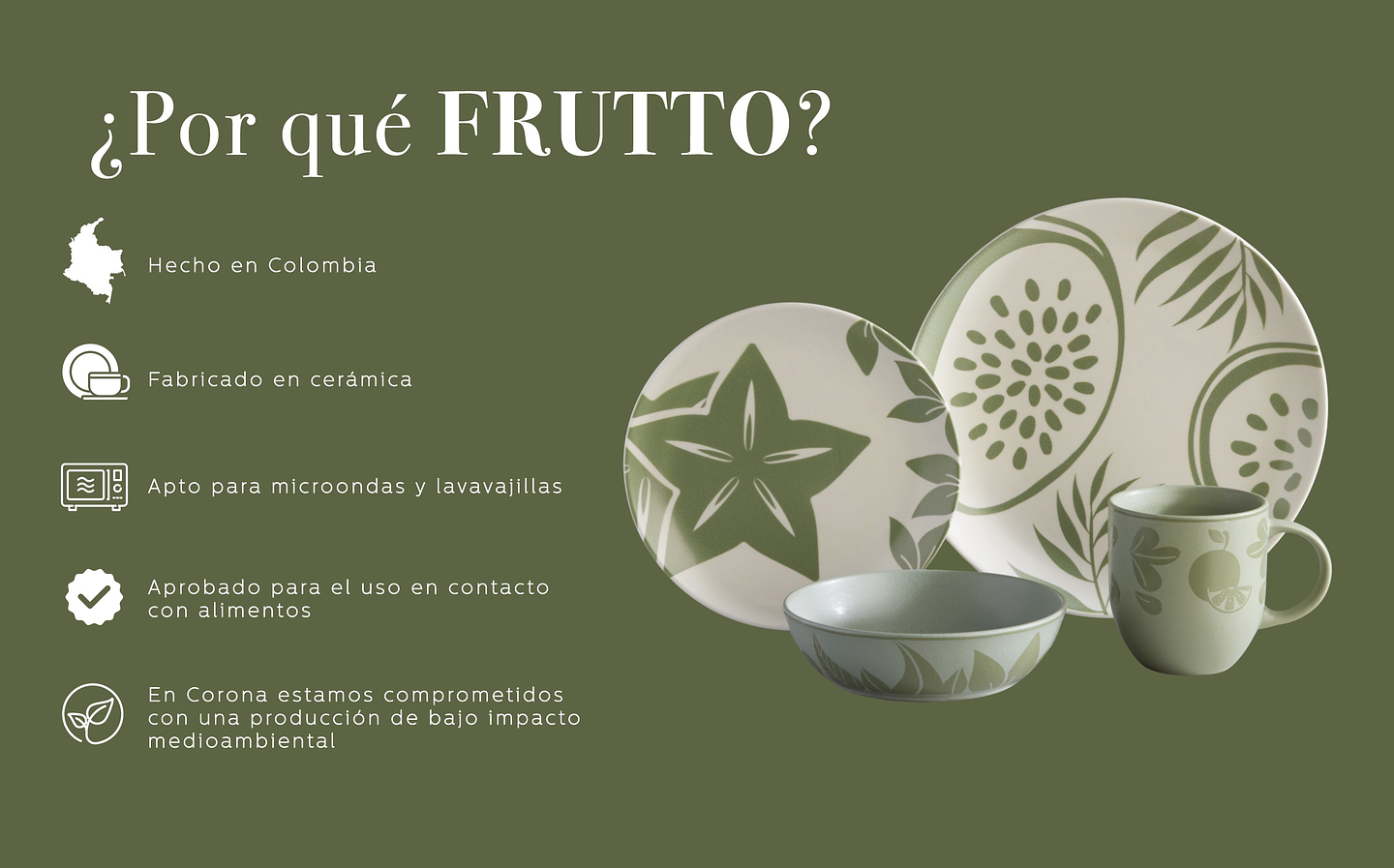 Vajilla Corona Frutto 4 Puestos 16 Piezas 4