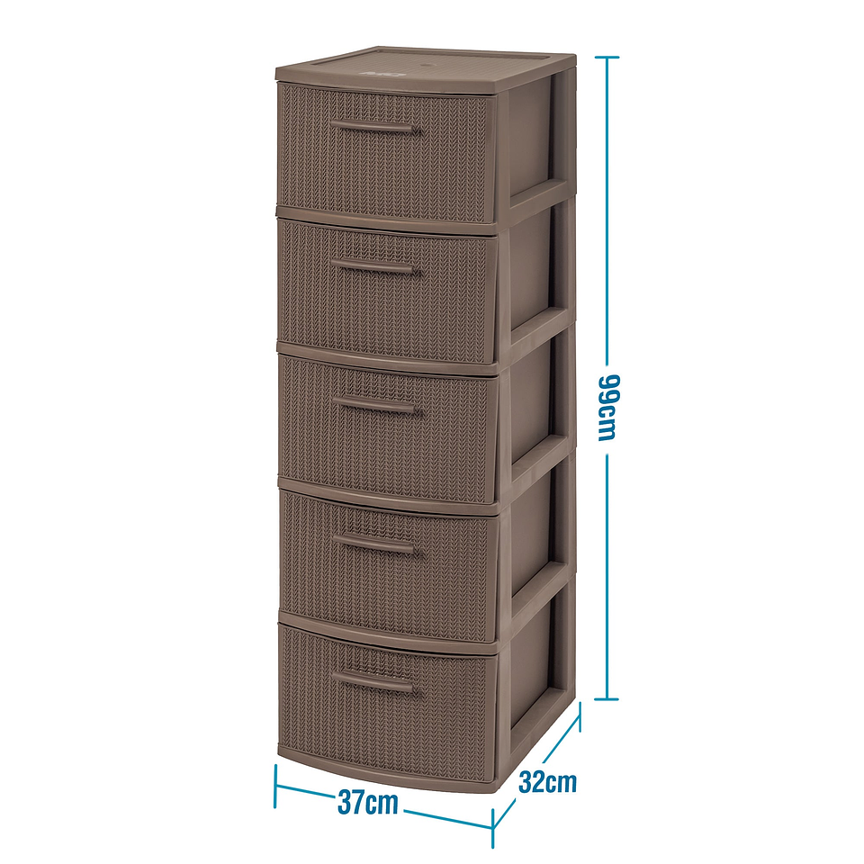 Cajonero 5 Niveles Mocca Línea Crochet / MQ 2