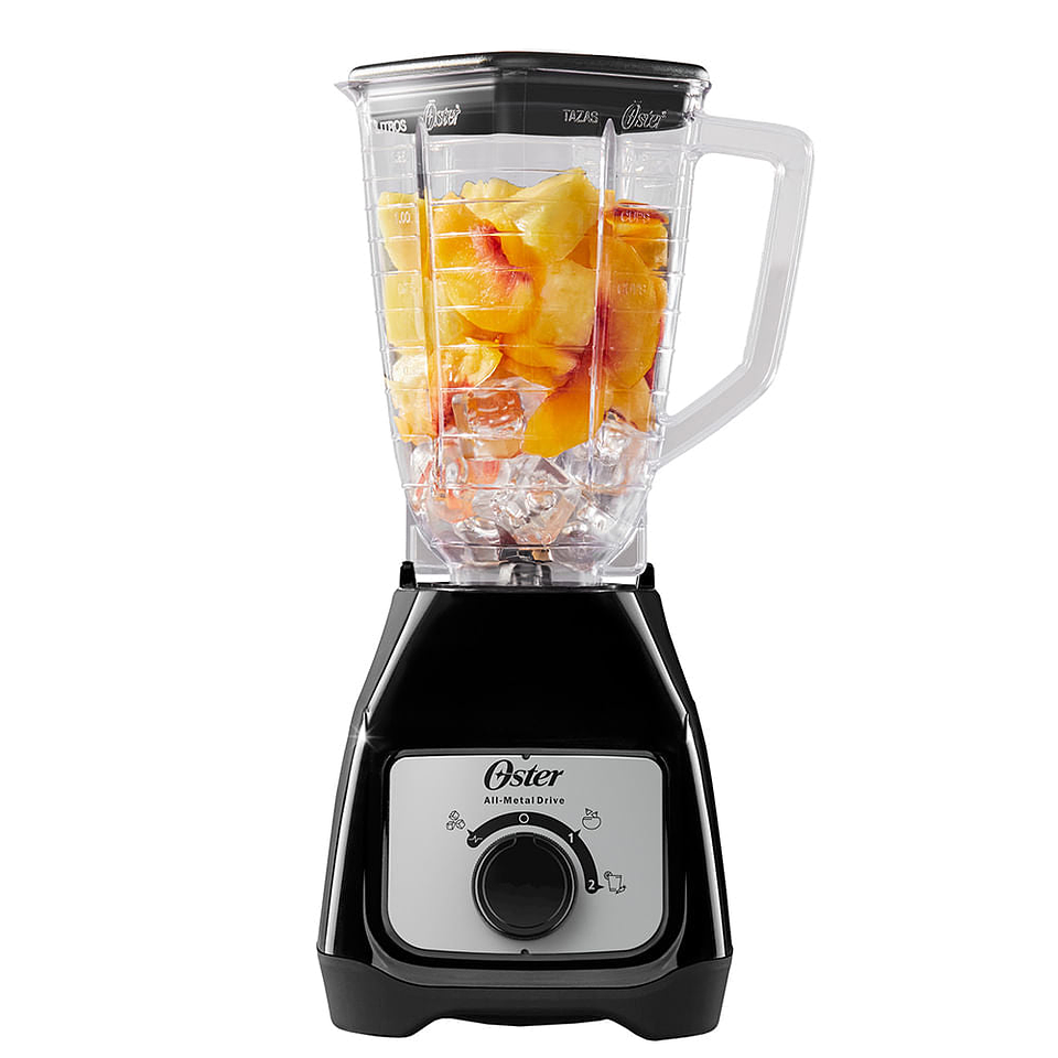 Oster® Licuadora, con Control de Perilla, 2 Velocidades más Pulso, con Vaso de Plástico, 800 W 1