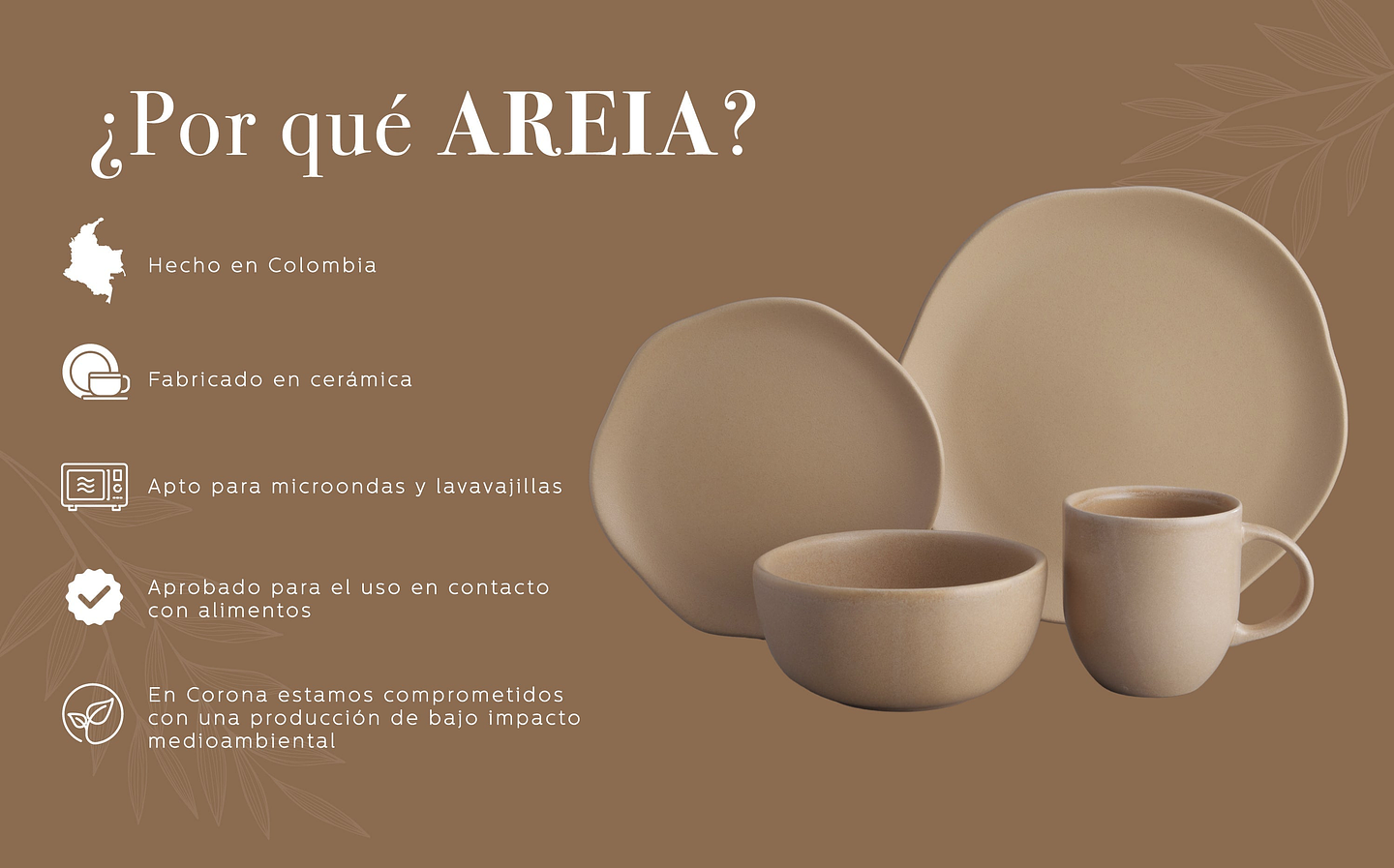 Vajilla Corona Areia 4 Puestos 16 Piezas 4