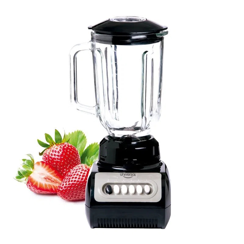 Licuadora con Vaso de Vidrio Negra / Universal 4