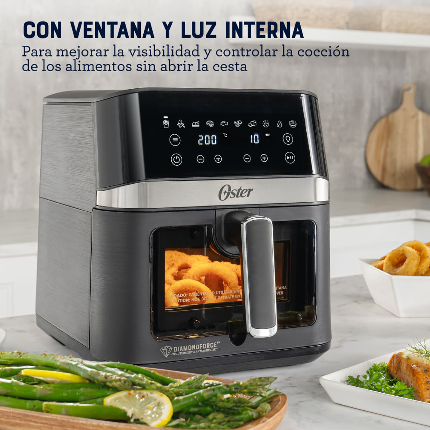 Oster® Freidora de Aire Digital, 6L de Capacidad,Recubrimiento Oster® 3