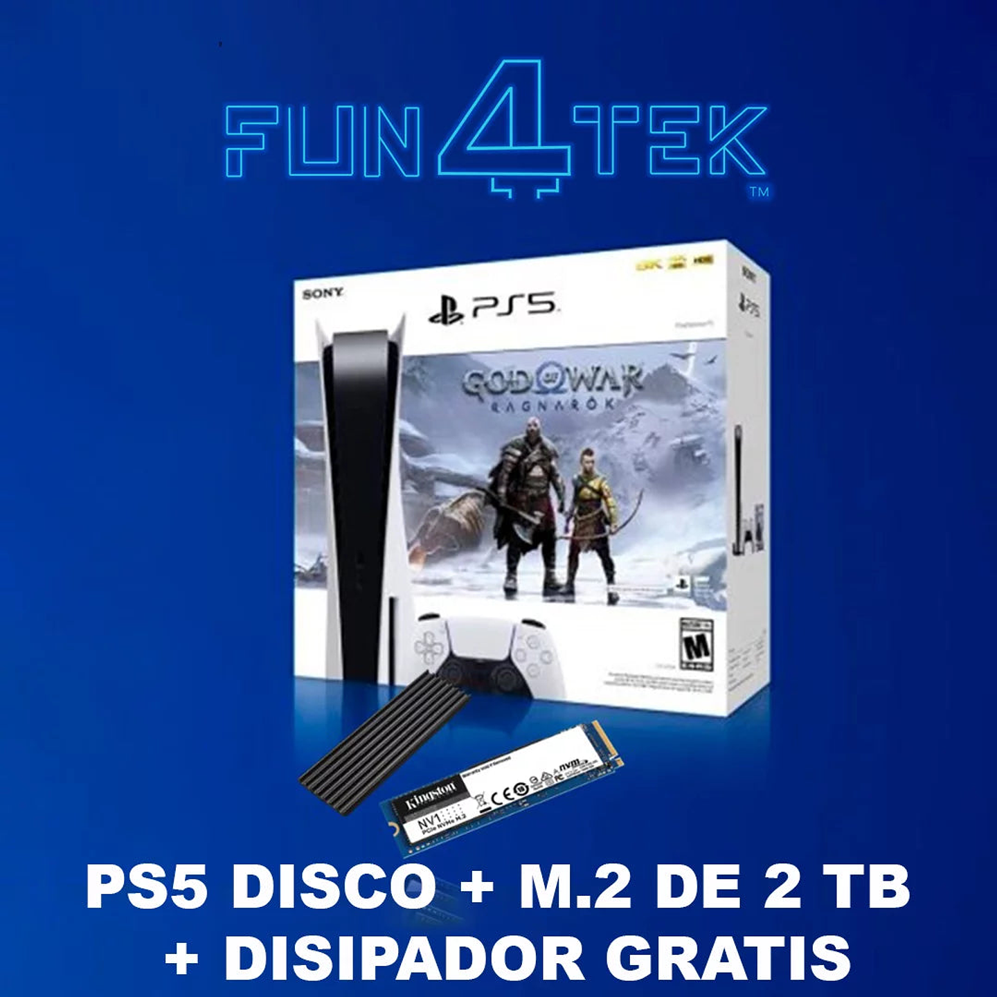 PlayStation 5 con Lector de Discos + M.2 de 2 Tb 1