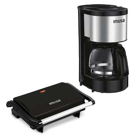 Combo Cafetera perfecta inox + Grill Basic
