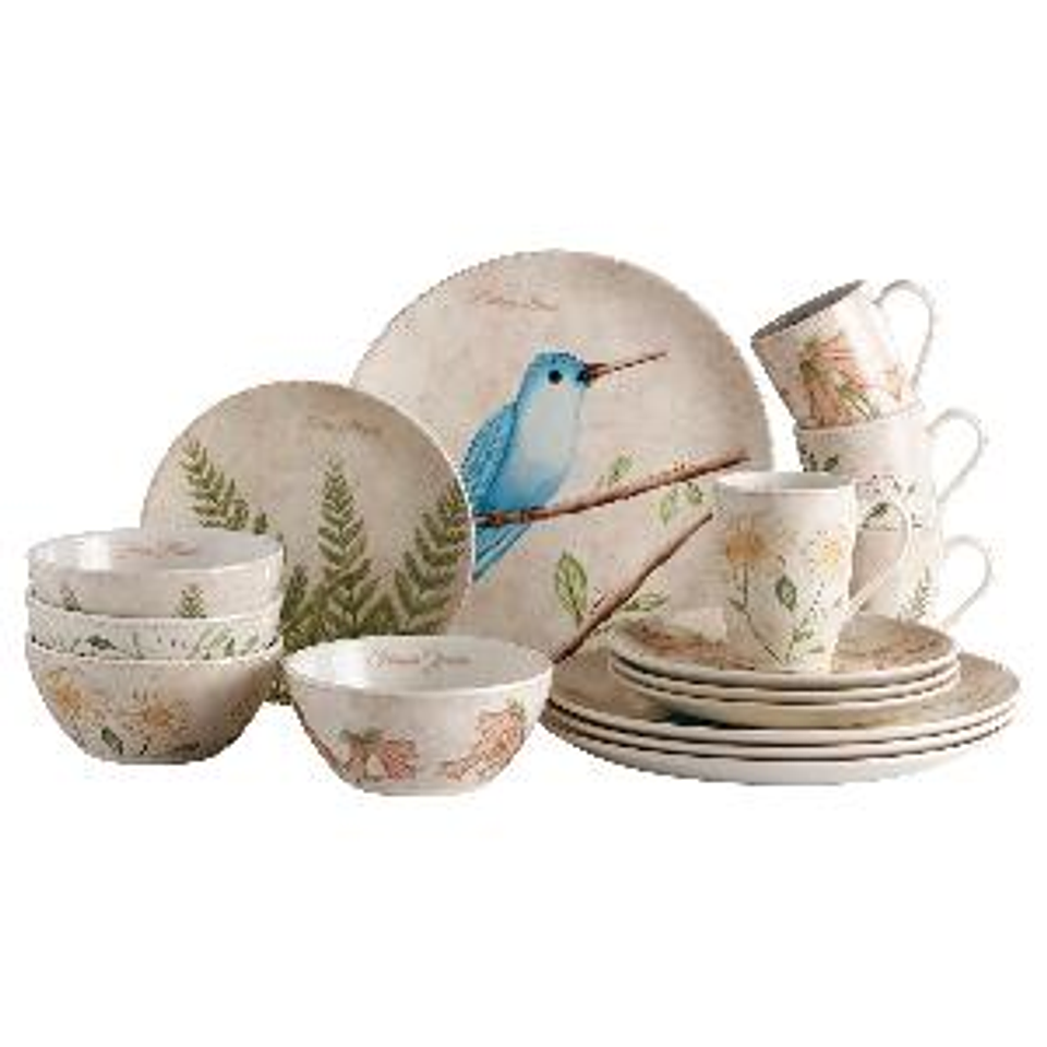 Vajilla Corona Lovely Garden 4 puestos 16 piezas 3