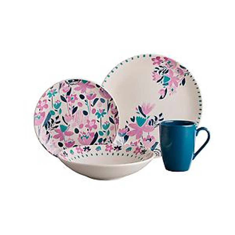 Vajilla Corona Jardín 4 Puestos 16 Piezas 2