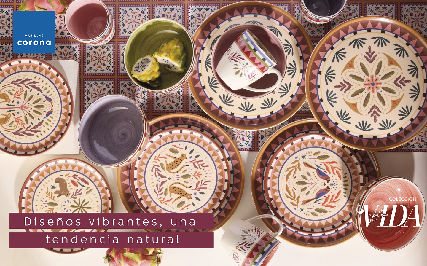 Vajilla Corona Selvática 4 Puestos 16 Piezas 4