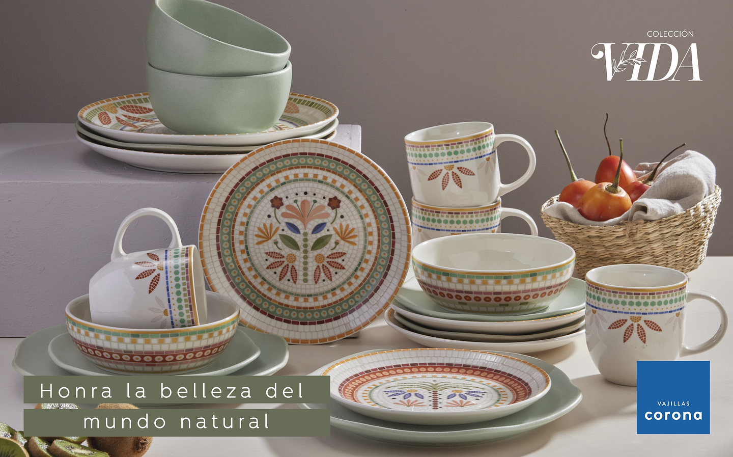 Vajilla Corona Combo Fiore + Olivo 8 Puestos 32 Piezas 3