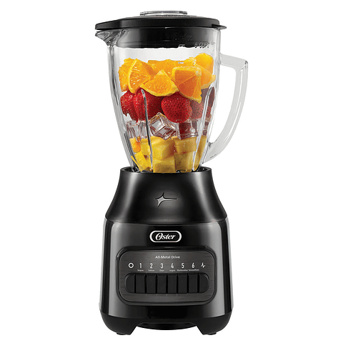 Oster® Licuadora, con Vaso de Vidrio Refractario Boroclass®